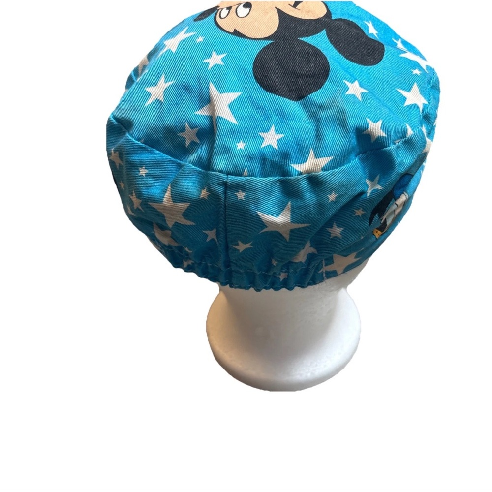 Vintage Walt Disney Co Mickey Mouse Minnie Stars Goofy blue Painters Hat 80 Rare - Picture 10 of 16